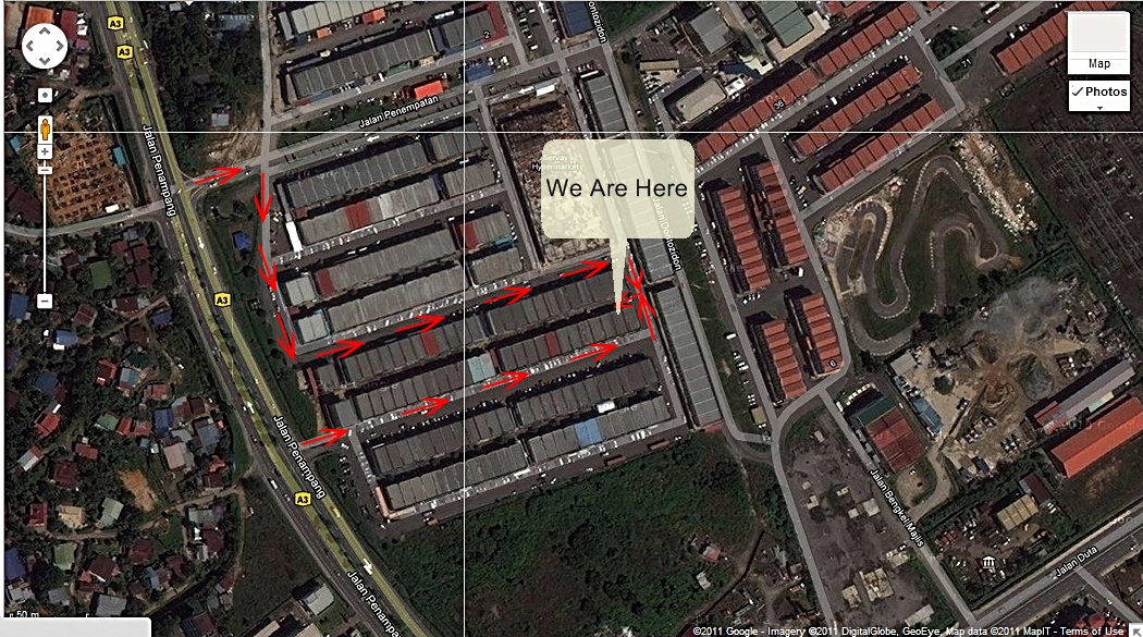 The Location Map to P&Q Photocopy Centre